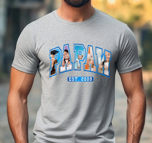 Papaw custom photo tee