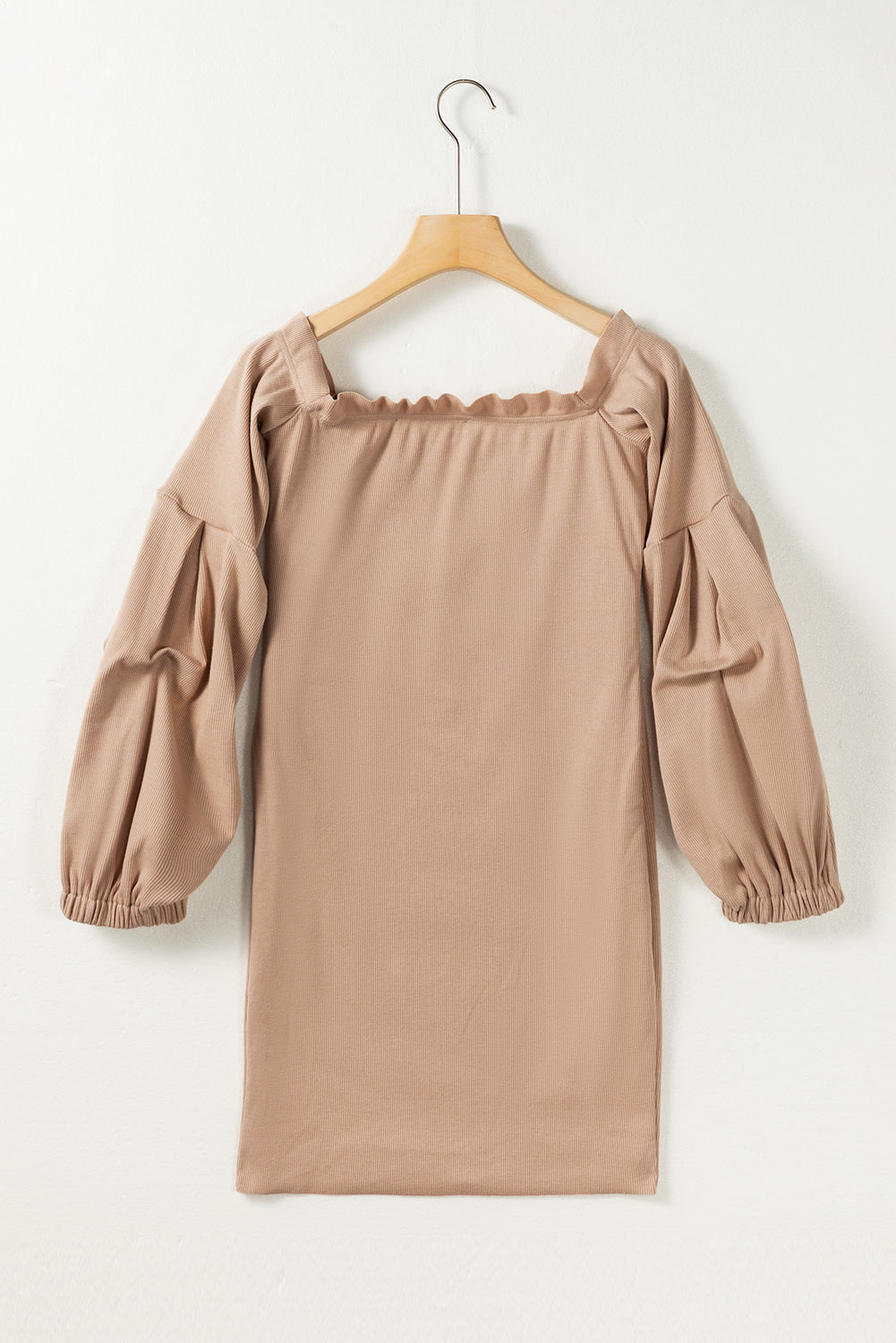 Ruched Off Shoulder Long Sleeve Dress