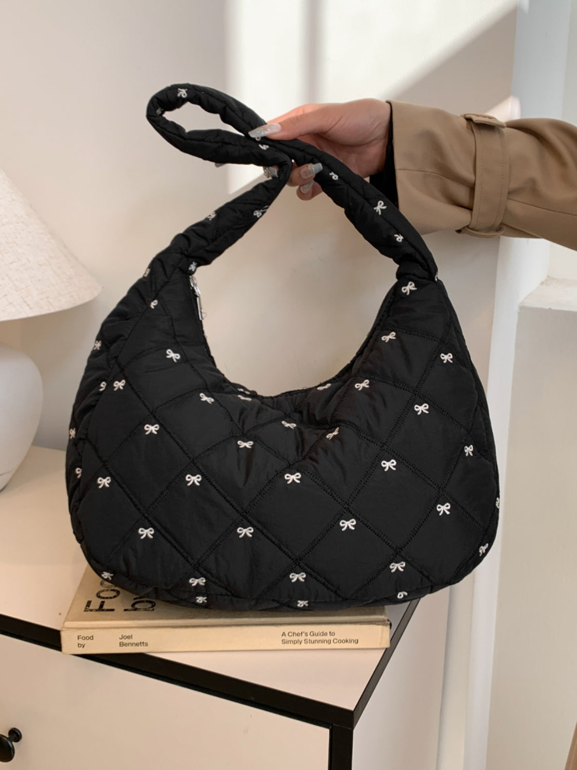 Bow Polyester Shoulder Bag