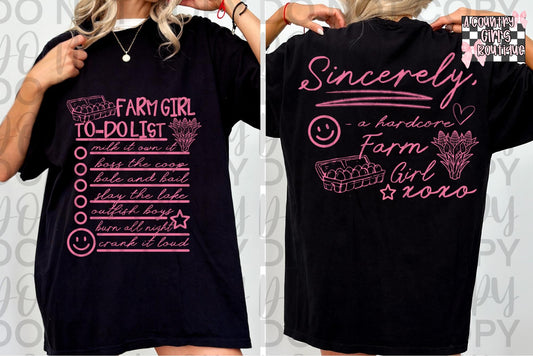 Farm girl to do list