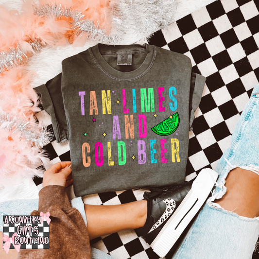 Tan Limes and Cold Beers