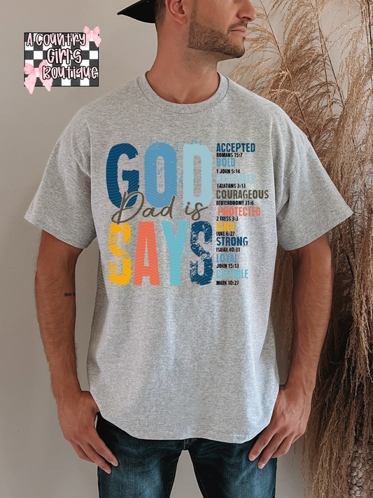 God says Dad is