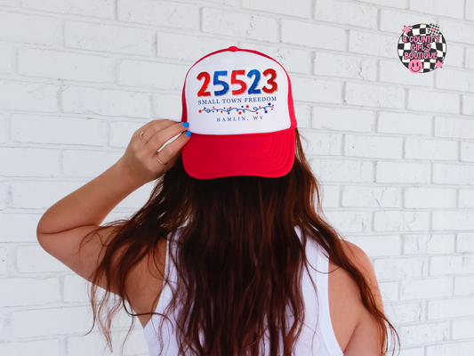 Custom patriotic city/state & zip code
