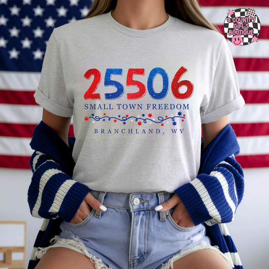 Custom Patriotic Zip Code city/state Tees
